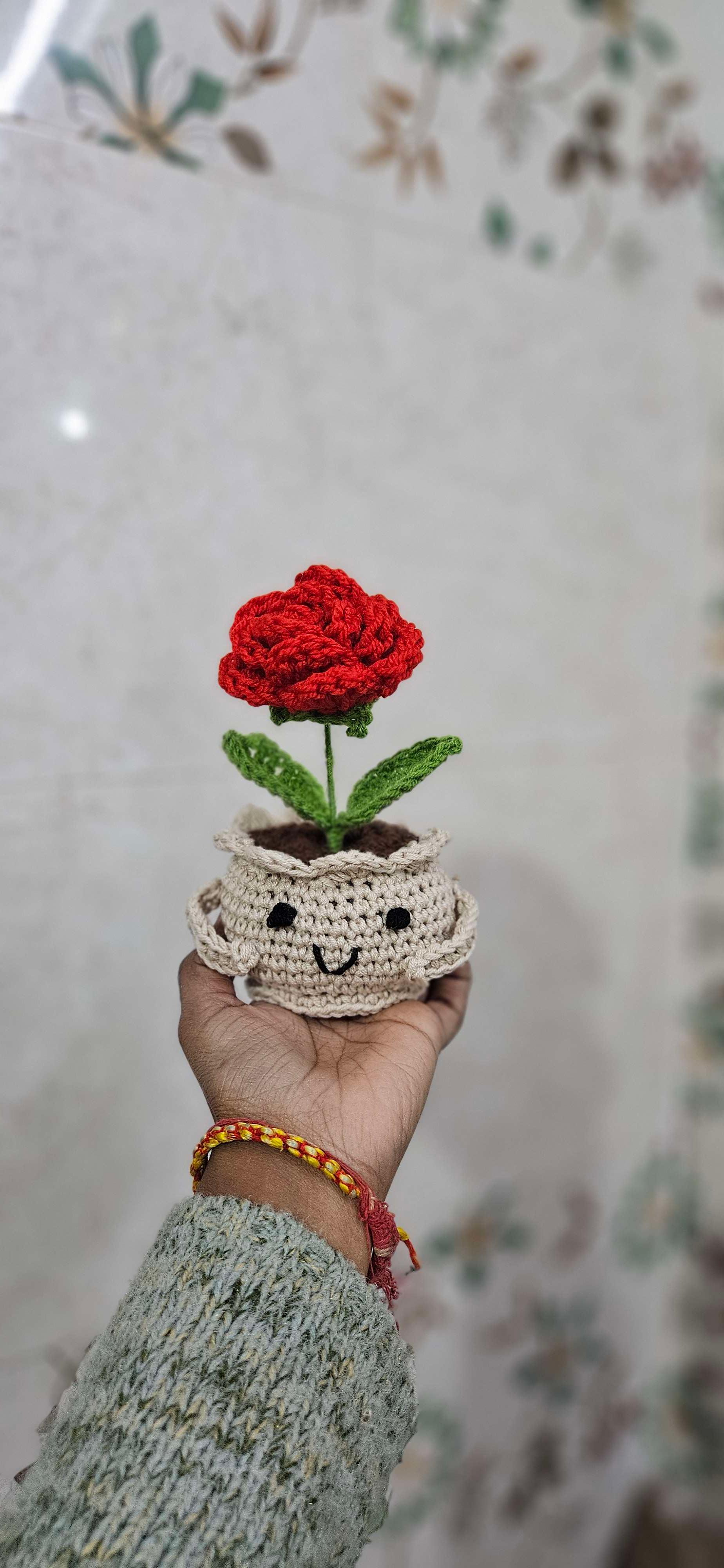 Face Rose pot