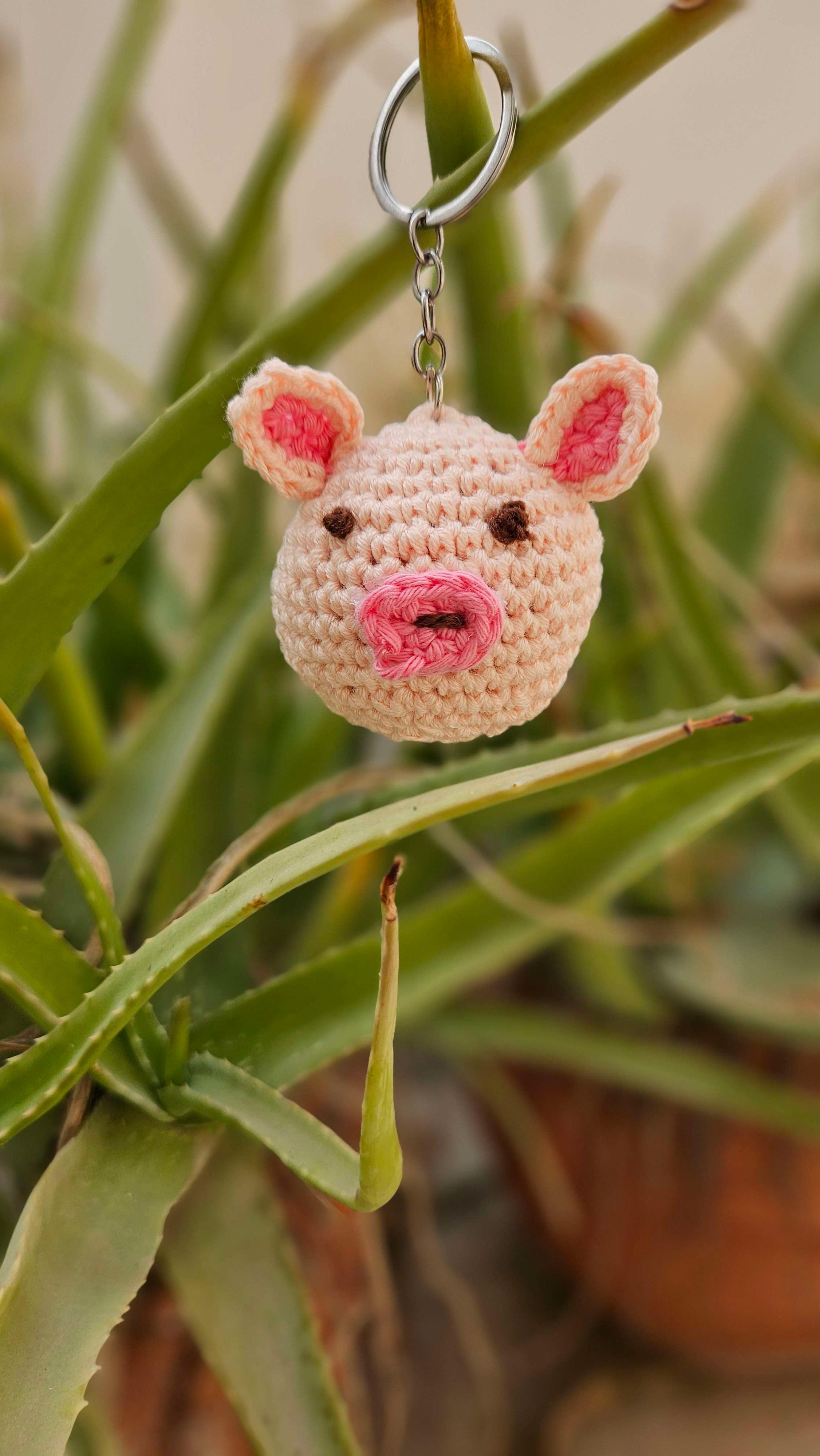 Pig face  keychain