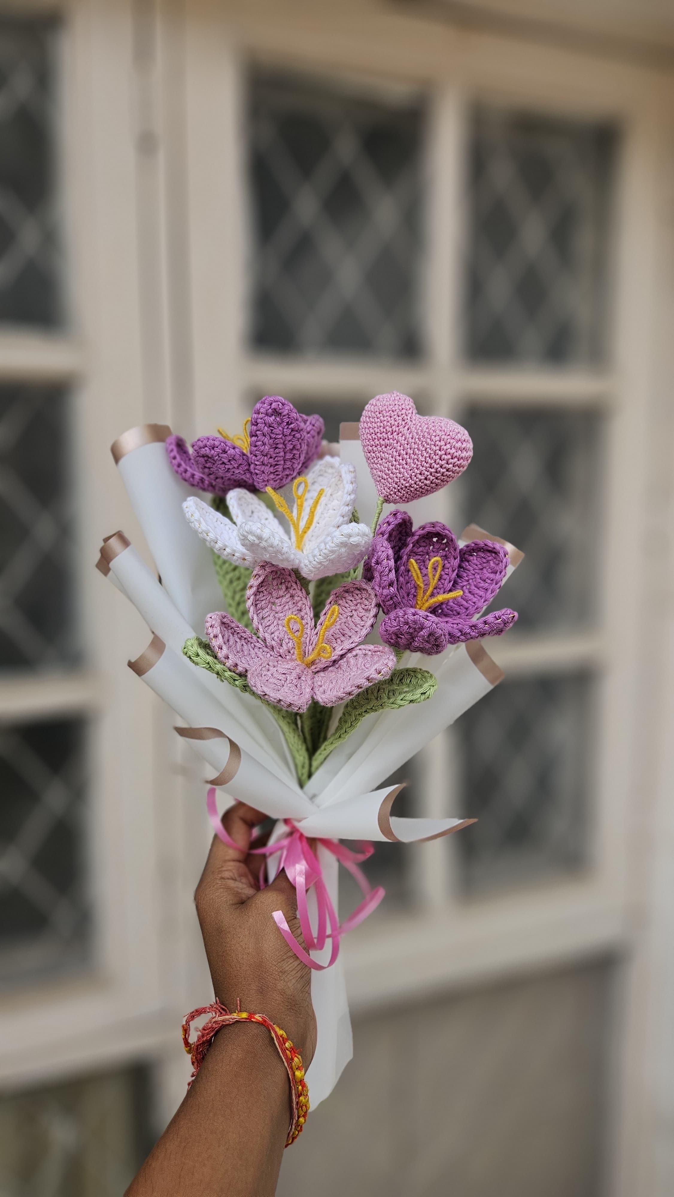 Lily heart bouquet