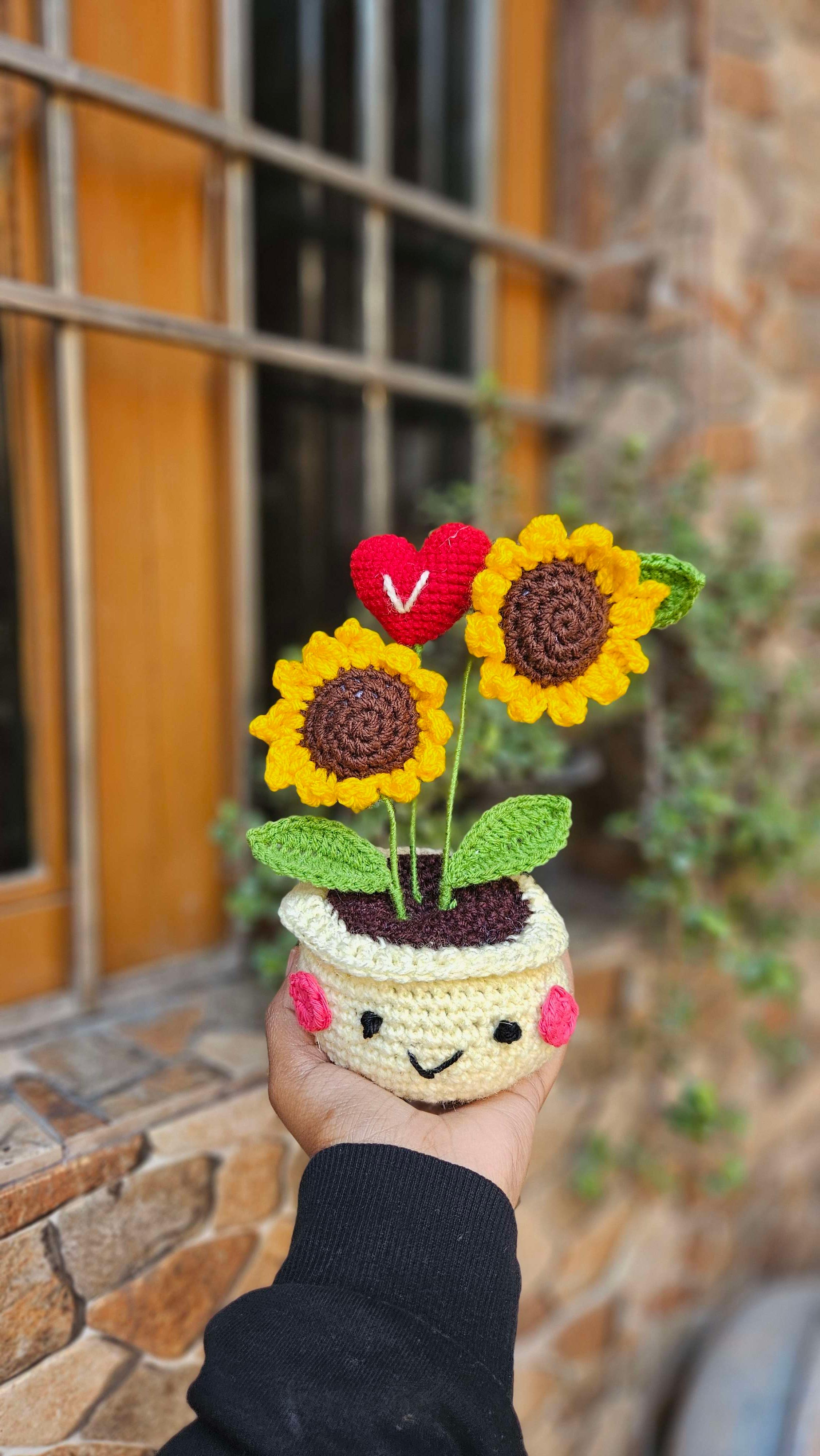 Sunflower heart pot