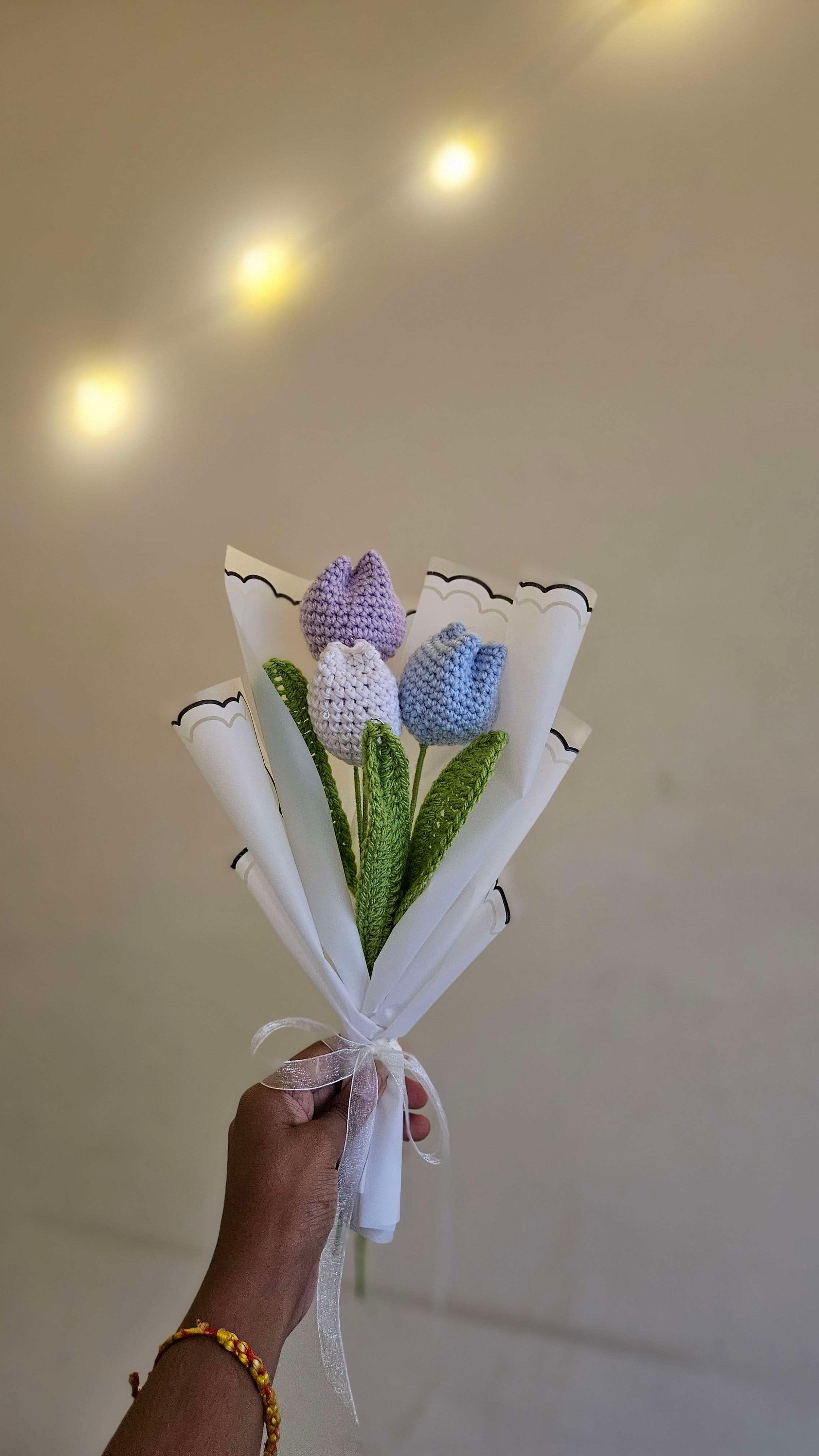 3 tulip bouquet - purple family