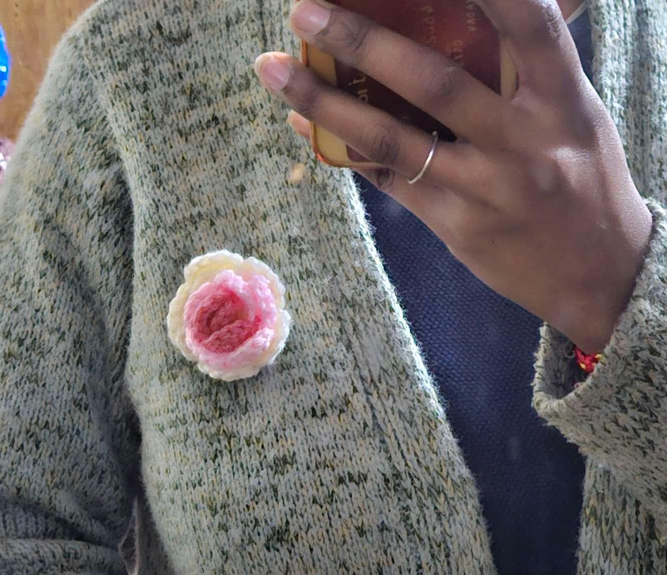 Rose brooch